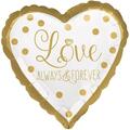 Loftus International 18 in. Sparkling Gold Wedding HX Balloon A3-6551